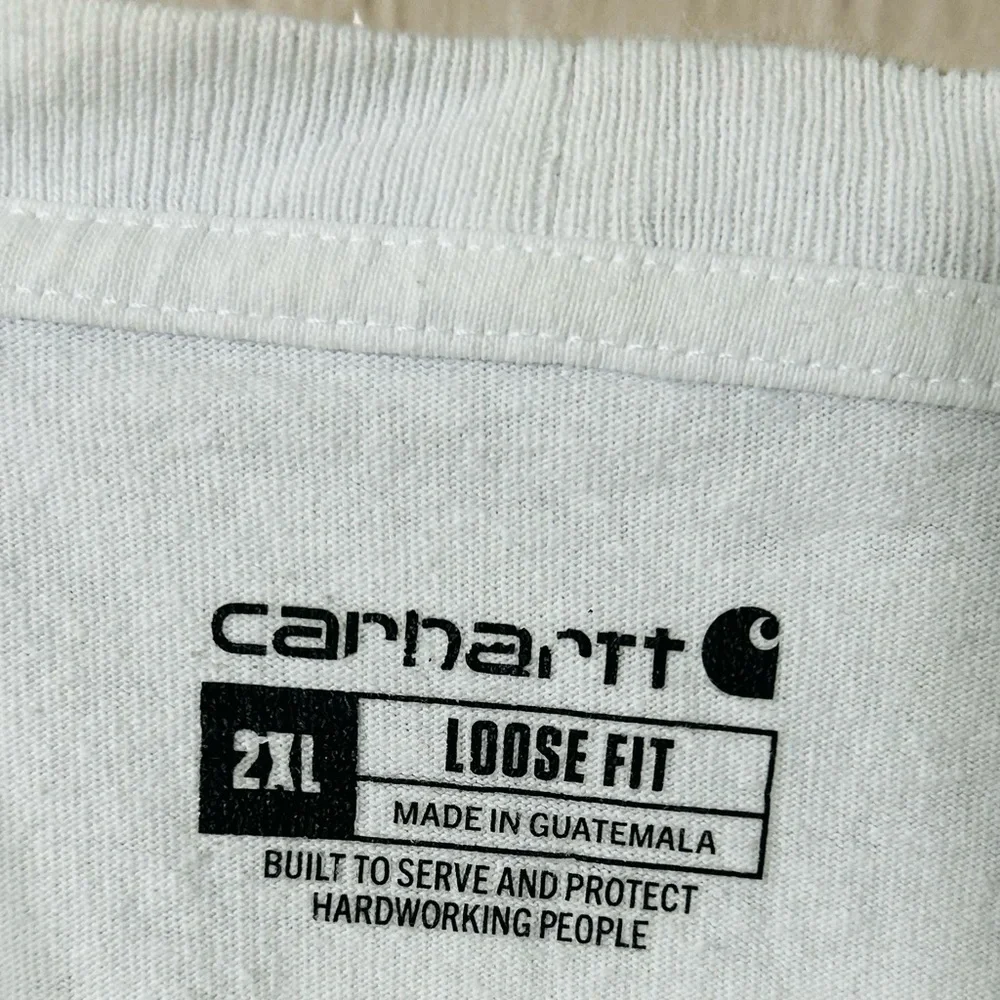 Carhartt Men's White Pocket Tee - Picture 2 of 4